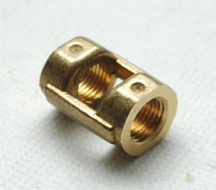 Mufa mosiężna M10x1, rurka gwintowana wewnętrznie 26mm