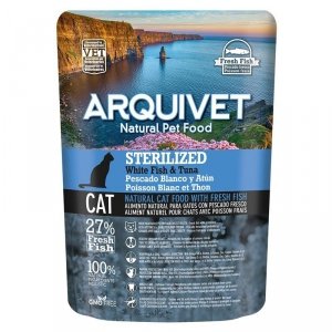 Arquivet Sucha karma dla kotów sterylizowanych z białą rybą i tuńczykiem 350 g