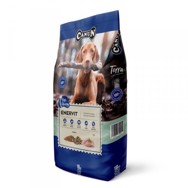 Canun Terra Enervit 18 kg karma dla psów dorosłych łatwo strawna