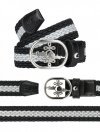 Pasek Fair Play HILL Stripes 2.0 czarny-srebrny  L/XL (110cm)