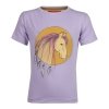 T-shirt jeździecki Horka Caliber lawendowy