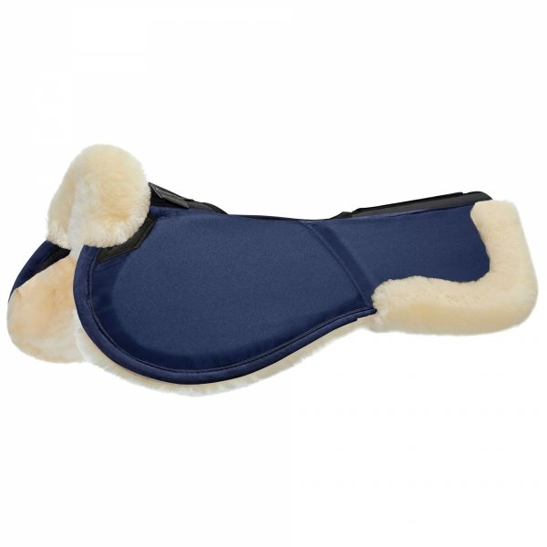 Podkładka Korygująca Pod Siodło z Kieszeniami i Naturalnym Futrem - Stubben Lambskin - biała