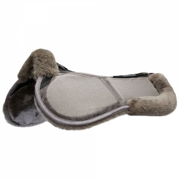 Podkładka Korygująca Pod Siodło z Kieszeniami i Naturalnym Futrem - Stubben Lambskin - biała
