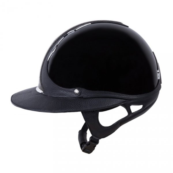 Kask Antares Shagreen Premium Glossy Eclipse - szeroki daszek - Czarny