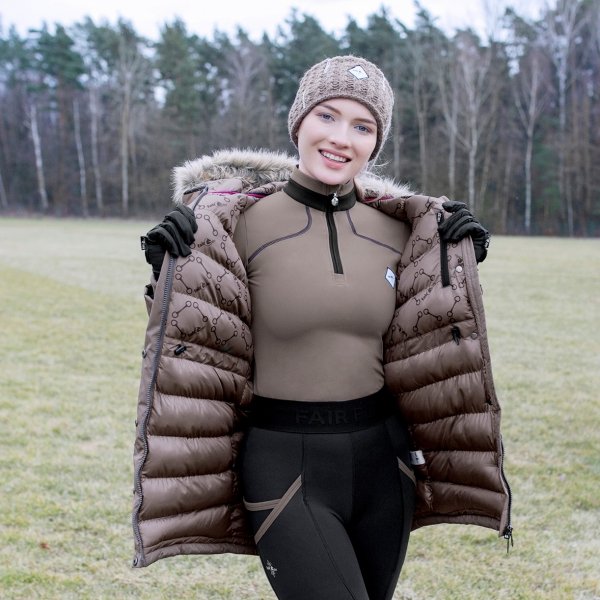 Zimowa Kurtka Parka Jeździecka Fair Play MARTINA c.beż