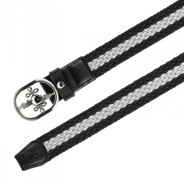 Pasek Fair Play HILL Stripes 2.0 czarny-srebrny  L/XL (110cm)