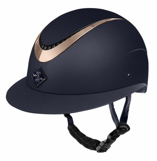 Kask Fair Play APOLEUS RG W-V szeroki daszek granat  ROSEGOLD 