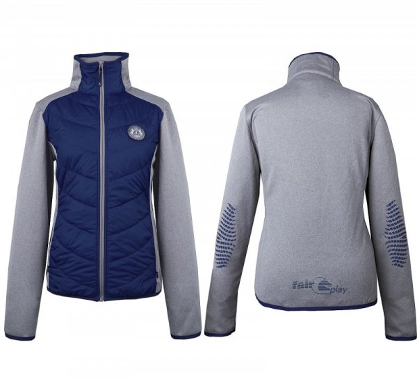 Bluza Jeździecka Damska softshell Fair Play SALMA szar-granatowyn