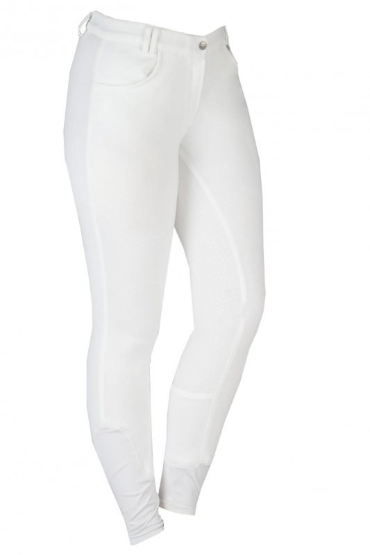 Bryczesy Annika Junior pełny lej grip white