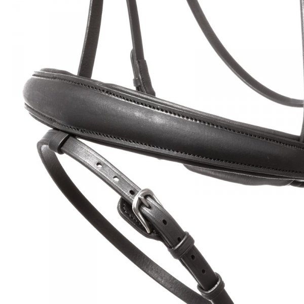 Ogłowie Anatomiczne Kavalkade "Everlyn" - Nachrapnik Angielski - Olejowana Skóra - czarne