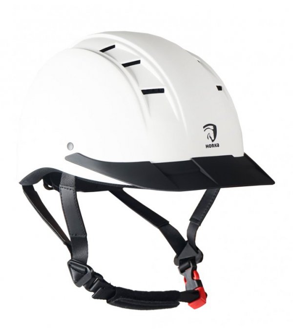 Kask jeździecki Horka Champion biały