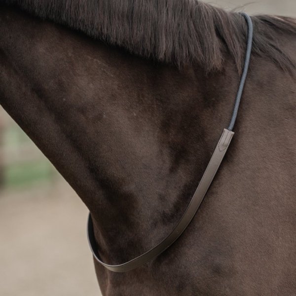 Cordeo Hybrydowe Horka – Skóra i Lina - brązowy / granatowy