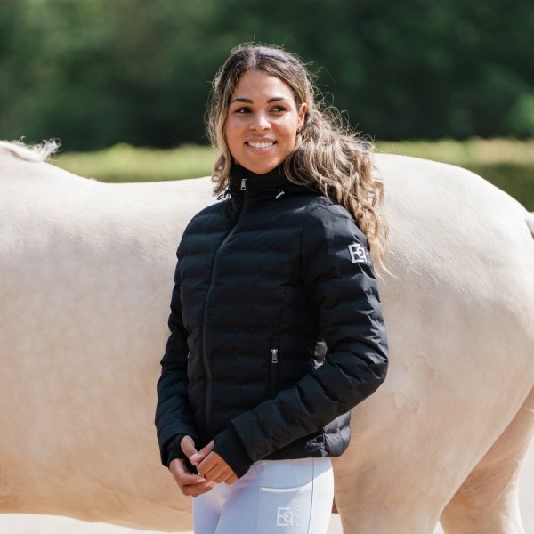 Lekka Kurtka Jeździecka Wiosenna - Horka - EQPRO - Violet - czarna