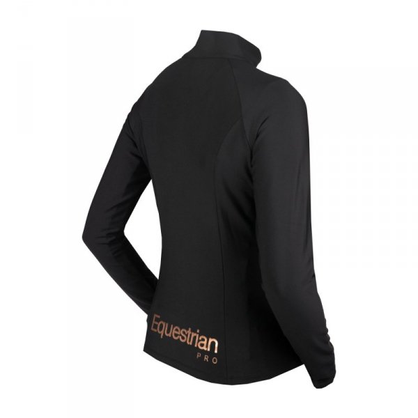 Bluza Jeździecka Damska Treningowa HORKA Excellence - czarny / rosegold