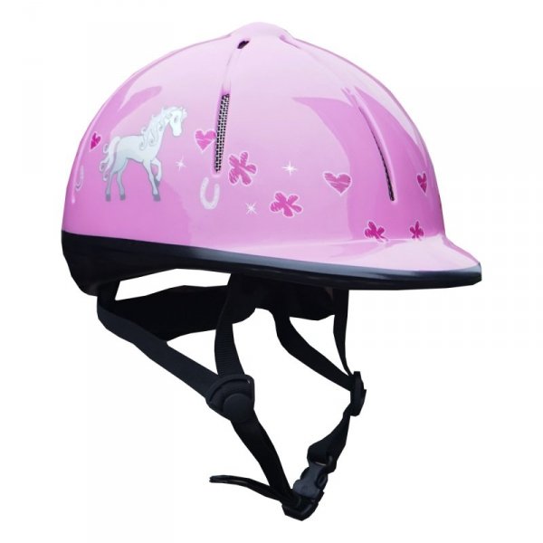 Kask jeździecki Dziecięcy Horka Rider - różowy