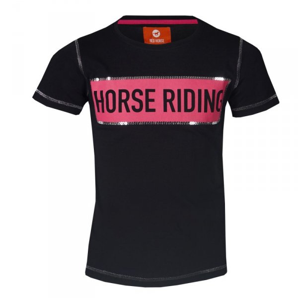 T-shirt Horka met print zwart
