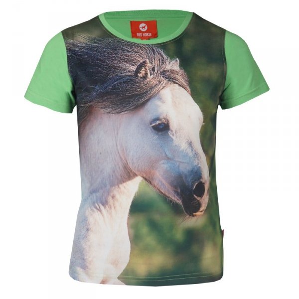 T-shirt jeździecki Horka Horsy zielony