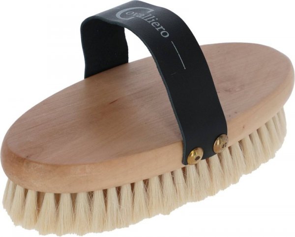 Szczotka dla konia Brush&Co, ze szlufką, bardzo miękka, drewniana, 14 cm, Covalliero