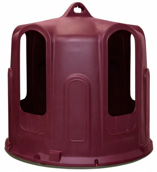 Paśnik na baloty, dla cieląt i koni, 5 stanowisk, burgundowy, Kerbl