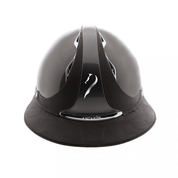 Kask Antares Premium Glossy Eclipse - szeroki daszek - Brązowy S