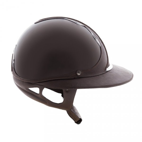 Kask Antares Shagreen Premium Glossy Eclipse - szeroki daszek - Brązowy