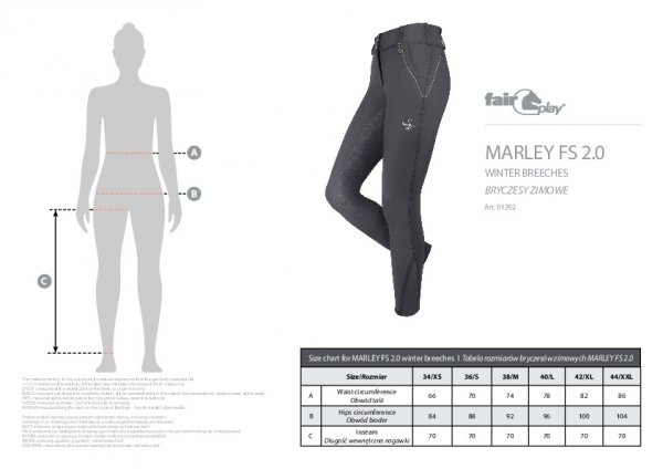 Bryczesy Damskie Zimowe Fair Play MARLEY FS 2.0 czarny
