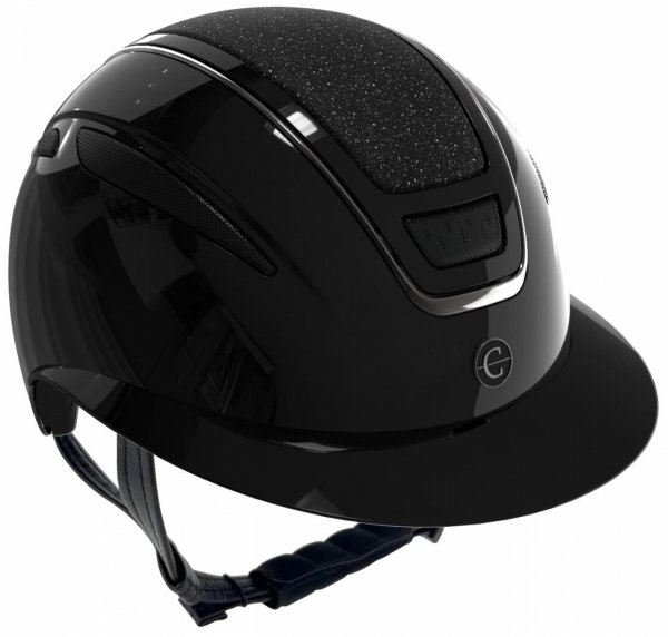 Kask jeździecki Covalliero Elite Polo – lakierowany czarny