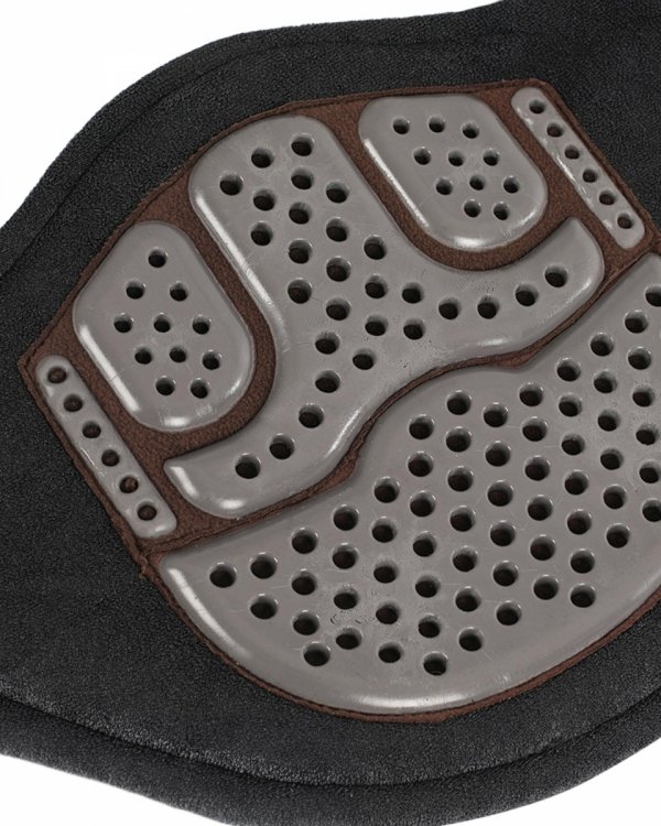 Popręg skokowy z Fartuchem Acavallo Gel Classic &amp; PVC - brązowy