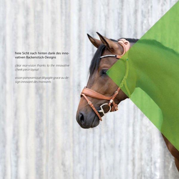 Ogłowie Anatomiczne STUBBEN ST Freedom II z funkcją Slide&amp;Lock - czarne