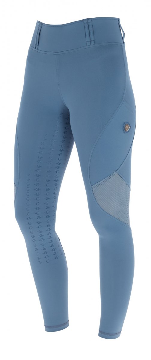 Letnie Leginsy / Breginsy Jeździeckie z pełnym Silikonowym Lejem - Covalliero SS2026 - smoked blue