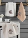 Komplet ręczników trzyczęściowy CAFFE PRIMA 3x 30x50 wz. 3217/V2
