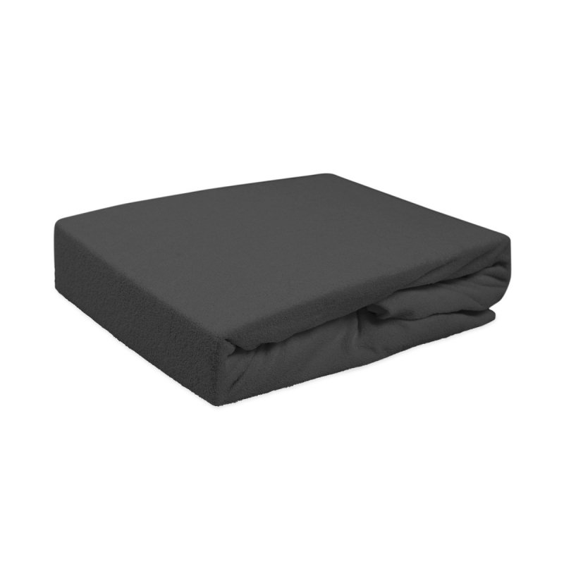 Prześcieradło Frotte PREMIUM na wysoki materac 140x200 na gumkę wz. 041 antracyt