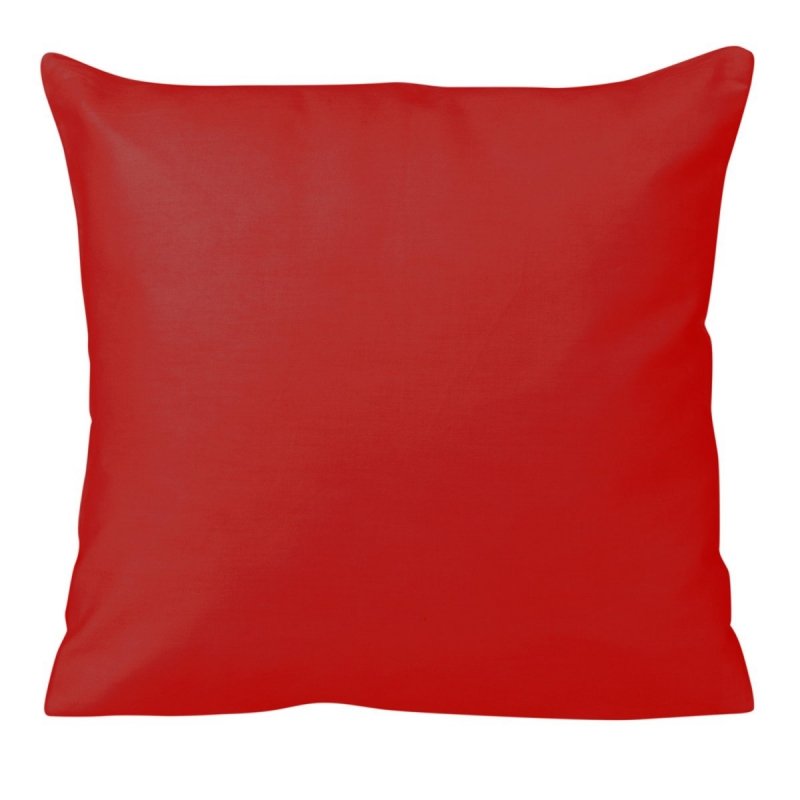 Poszewka na poduszkę 40x40 - 100% bawełna satynowa DARYMEX, zapięcie na zamek wz. czerwony