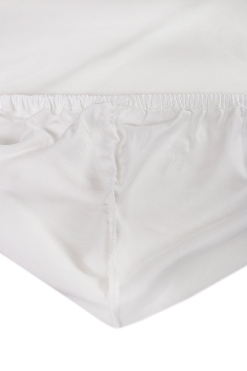 Prześcieradło PREMIUM jersey z lycrą na wysoki materac 90x200 z gumką wz. 01A biały