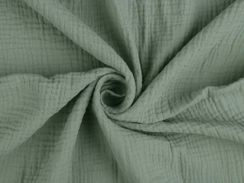 Pościel muślinowa PREMIUM 160x200, 100% bawełna wz. szałwia