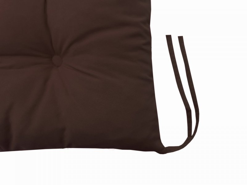 Poduszka na krzesło, pikowana wiązana 40x40 cm - brązowy