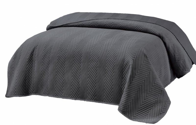 Miękka narzuta pikowana 100% mikrofibra 200x220 wz. NNW-2628 szary