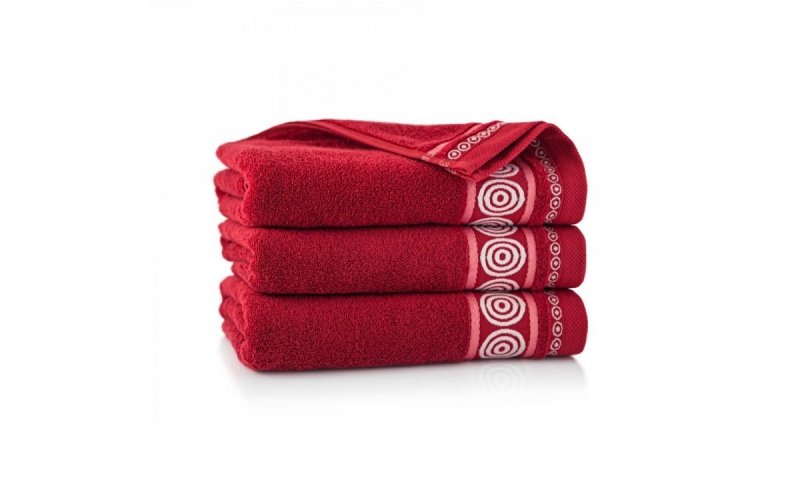 Ręcznik z bawełny egipskiej RONDO 2 50x90 wz. magenta