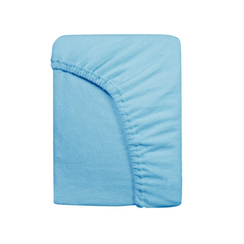 Prześcieradło Frotte PREMIUM na wysoki materac 220x200 na gumkę wz. 009 niebieski