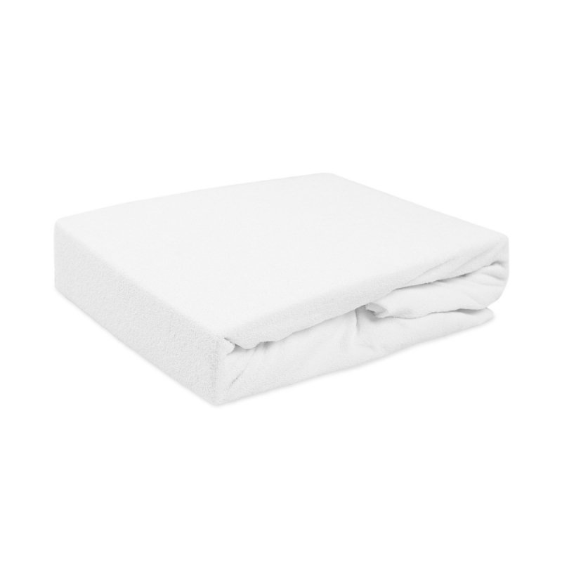 Prześcieradło Frotte PREMIUM na wysoki materac 160x200 na gumkę wz. 001 biały