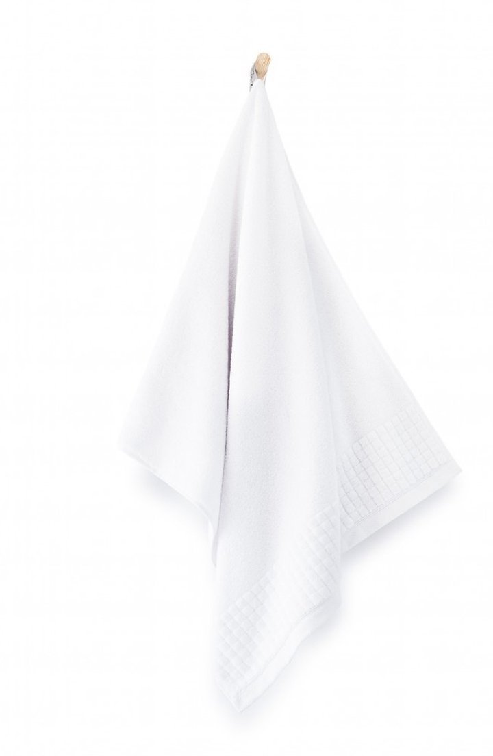 Ręcznik z bawełny egipskiej PAULO 3 50x100 wz. biały