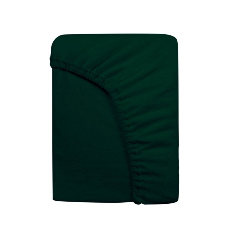 Prześcieradło Frotte PREMIUM na wysoki materac 140x200 na gumkę wz. 036 zieleń butelkowa
