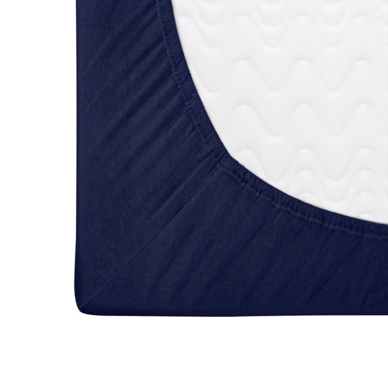Prześcieradło jersey 120x200 z gumkę wz. D026 (ciemny granat)
