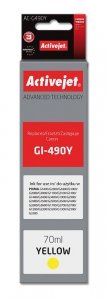 Tusz Activejet AC-G490Y (zamiennik Canon GI-490Y; Supreme; 70 ml; 7000 stron, żółty)