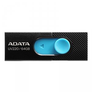 Pendrive ADATA UV220 AUV220-64G-RBKBL (64GB; USB 2.0; kolor czarny)