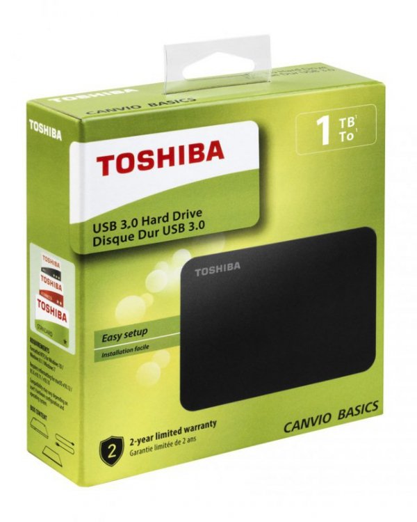Dysk zewnętrzny Toshiba CANVIO BASICS HDTB410EK3AA (1 TB; 2.5&quot;; USB 3.0; kolor czarny)