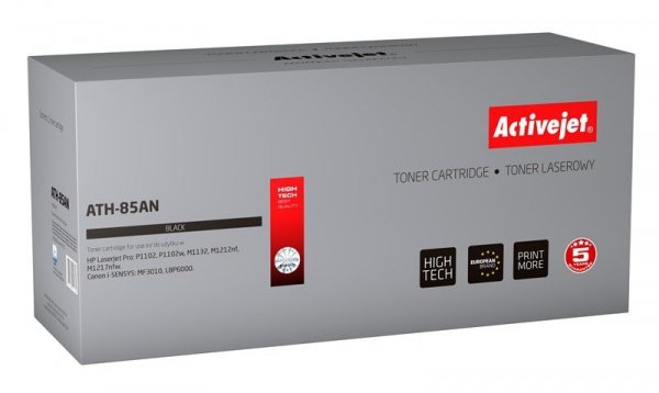 Toner Activejet ATH-85AN (zamiennik HP 85A CE285A, Canon CRG-725; Premium; 1600 stron; czarny)