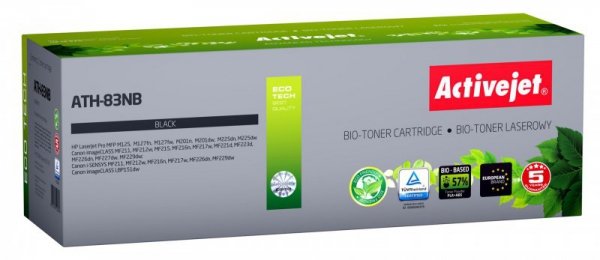 BIO Toner Activejet ATH-83NB (zamiennik HP 83A CF283A, Canon CRG-737; Supreme; 1500 stron; czarny). ECO Toner. Proszek w tonerze