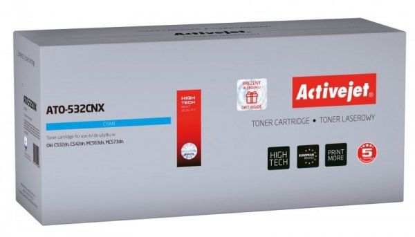 Toner Activejet ATO-532CNX (zamiennik OKI 46490607; Supreme; 6000 stron; niebieski)