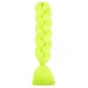 Syntetyczne włosy 120 cm gęste jednokolorowe limonka WLS43